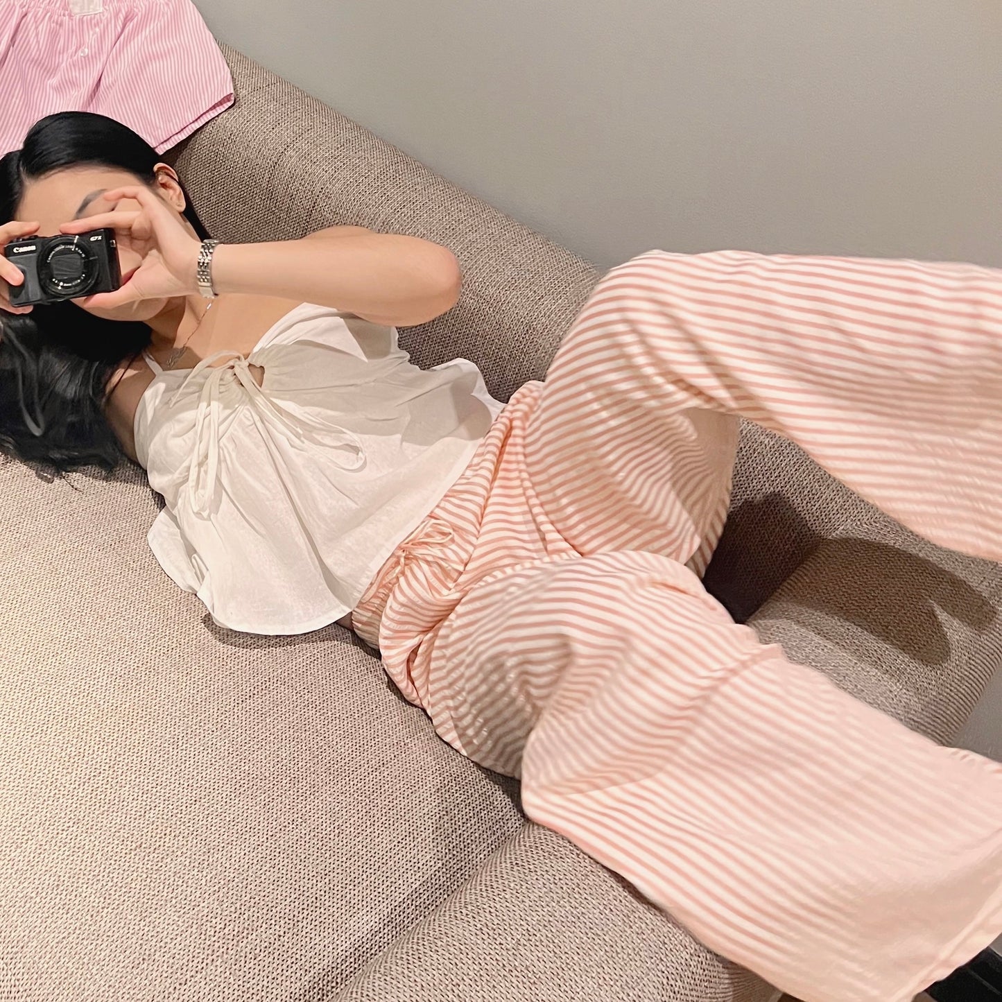 Striped Pink Ivy Pants